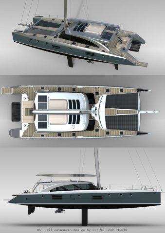 TZ3D 85' Sail Catamaran